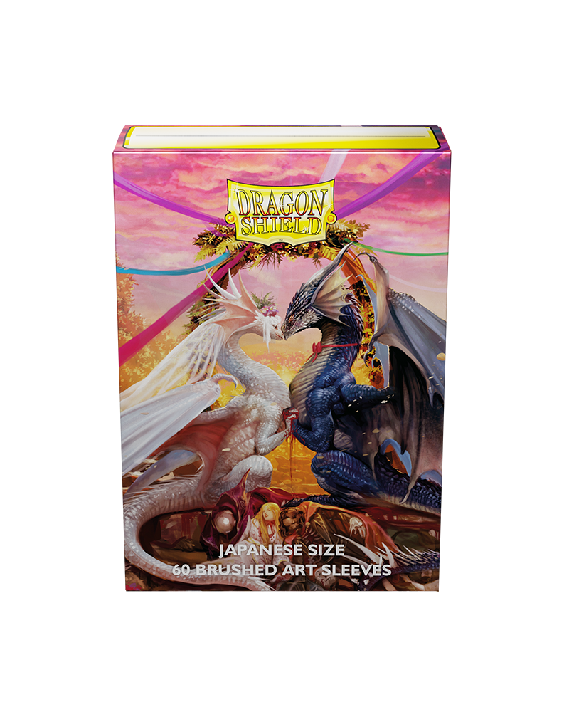 Dragon Shield: Japanese Size 60ct Brushed Art Sleeves - Valentine Dragons (2023)