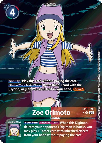 Zoe Orimoto [BT18-090] (Release Special Booster Ver.2.0: Box Promotion Pack) [Release Special Booster Ver.2.0]