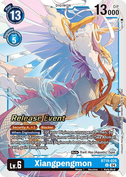 Xiangpengmon [BT19-028] [Release Special Booster Ver.2.0 Pre-Release Cards]