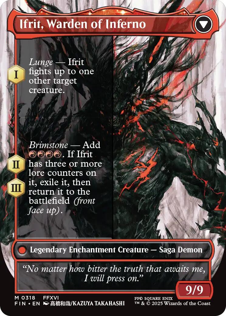 Clive, Ifrit's Dominant // Ifrit, Warden of Inferno (Borderless) (0318
