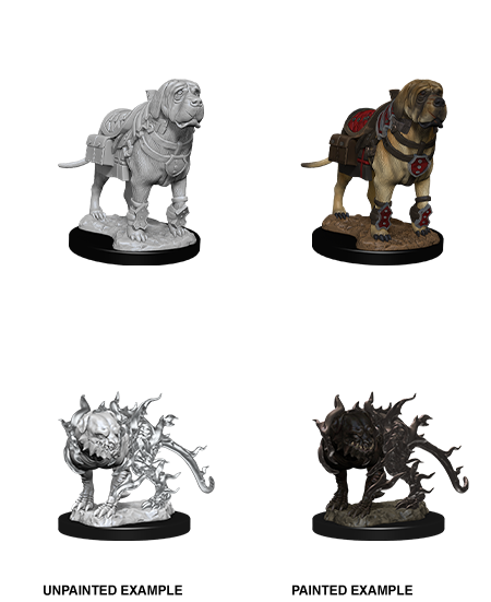 D&D Nolzur's Marvelous Unpainted Miniatures: W11 Mastif & Shadow Mastif