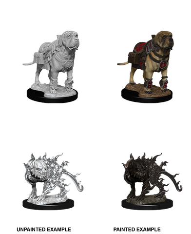D&D Nolzur's Marvelous Unpainted Miniatures: W11 Mastif & Shadow Mastif