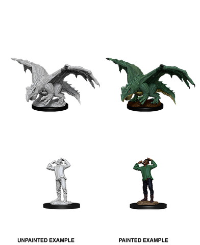 D&D Nolzur's Marvelous Unpainted Miniatures: W11 Green Dragon Wyrmling & Afflicted Elf