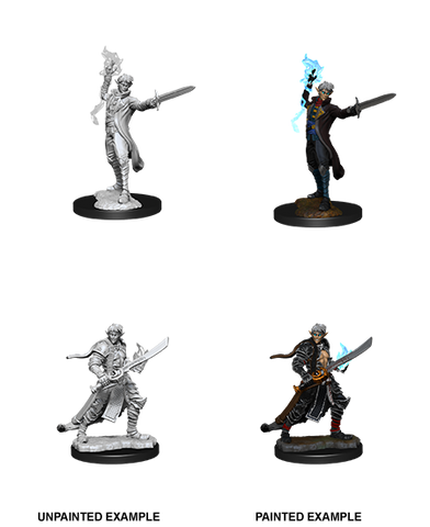Pathfinder Deep Cuts Unpainted Miniatures: W11 Elf Magus (Magic User) Male
