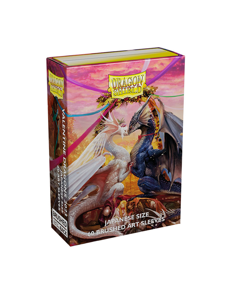 Dragon Shield: Japanese Size 60ct Brushed Art Sleeves - Valentine Dragons (2023)