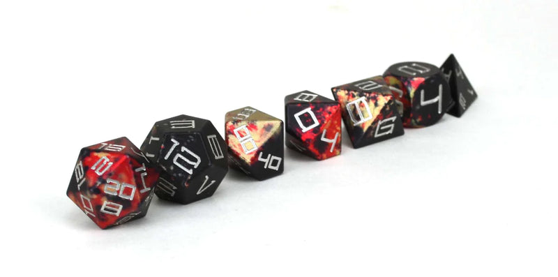 Infernal Aluminum set of 7 dice