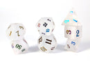 Ionized Clear Quartz set of 7 dice