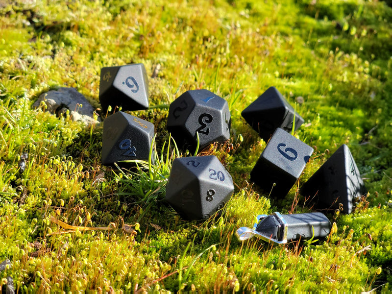 Raised Obsidian (Eldritch) set of 7 dice