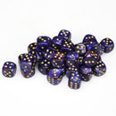 Scarab: 12mm D6 Royal Blue/Gold (36)