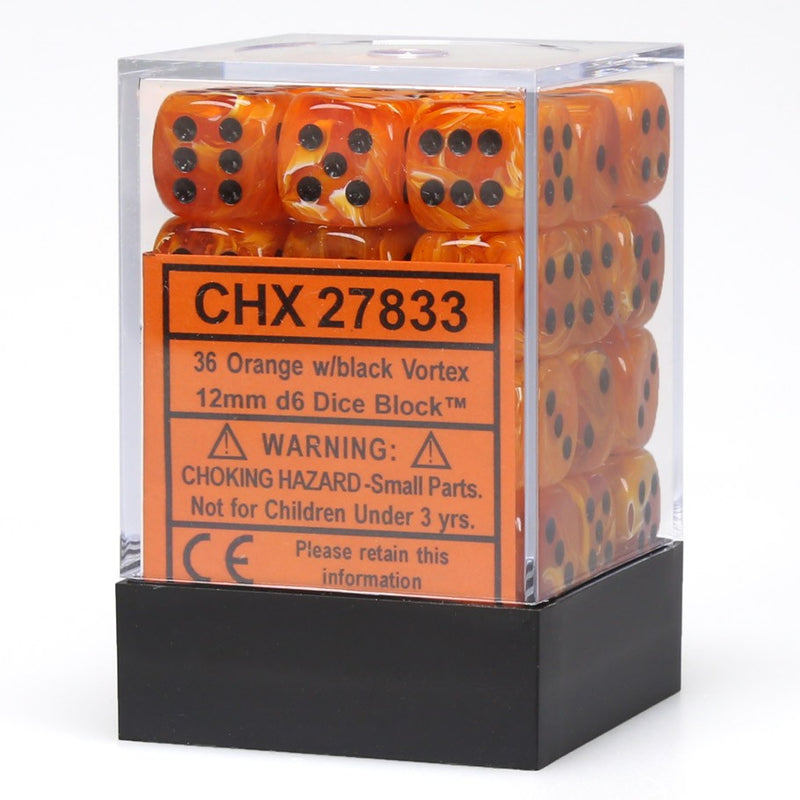 Vortex: 12mm D6 Orange/Black (36)
