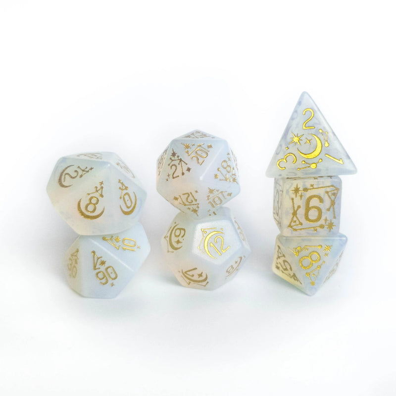 Constellation Opalite set of 7 dice