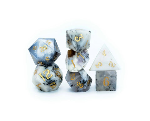 Dendritic Opal RPG Dice 7 set