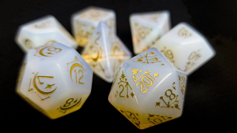 Constellation Opalite set of 7 dice