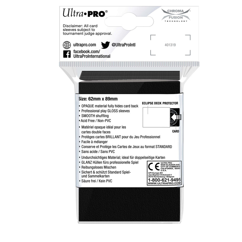Ultra PRO: Small 60ct Sleeves - Eclipse Gloss (Jet Black)