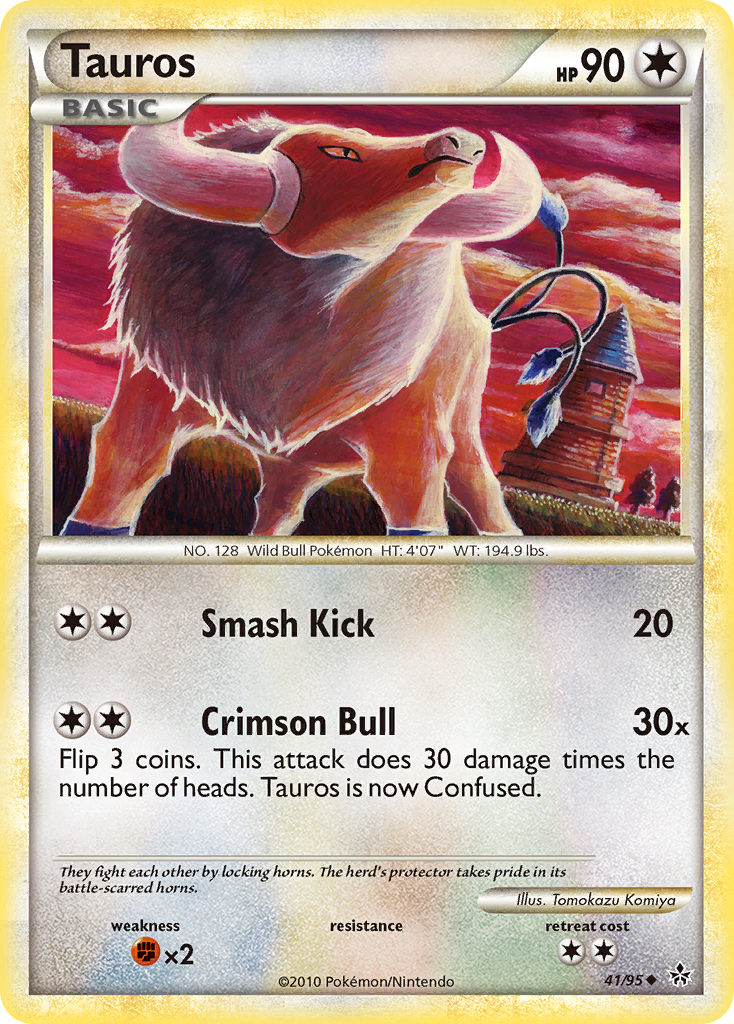 Tauros (41/95) [HeartGold & SoulSilver: Unleashed]