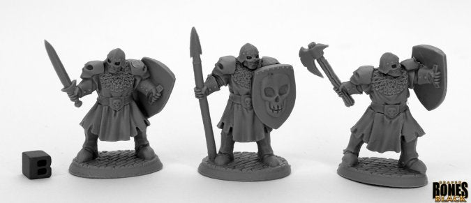 Reaper Bones Black: Maggotcrown Men at Arms (3) Miniature