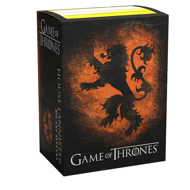 Dragon Shield: Standard 100ct Brushed Art Sleeves - Game of Thrones (House Lannister)