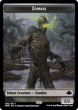 Zombie // Construct Double-Sided Token [Dominaria Remastered Tokens]