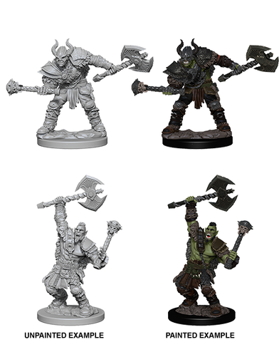 Pathfinder Deep Cuts Unpainted Miniatures: W03 Half-Orc Male Barbarian
