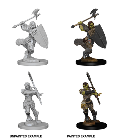 Pathfinder Deep Cuts Unpainted Miniatures: W01 Half-Orc Female Barbarian