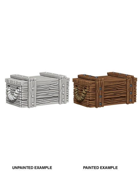 WizKids Deep Cut Unpainted Miniatures: W04 Crates
