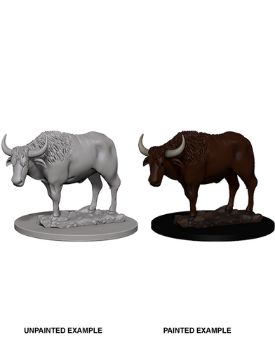 WizKids Deep Cut Unpainted Miniatures: W04 Oxen