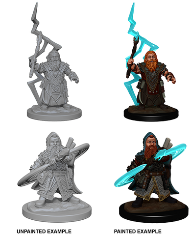 Pathfinder Deep Cuts Unpainted Miniatures: W04 Dwarf Male Sorcerer