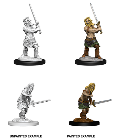 Pathfinder Deep Cuts Unpainted Miniatures:  W06 Human Male Barbarian