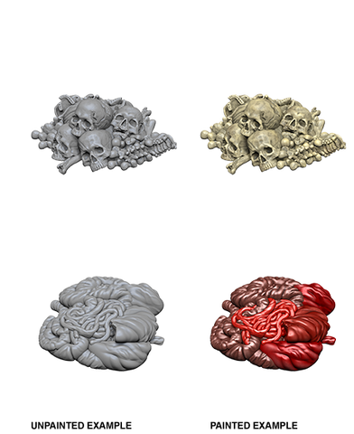 WizKids Deep Cut Unpainted Miniatures: W06 Pile of Bones & Entrails
