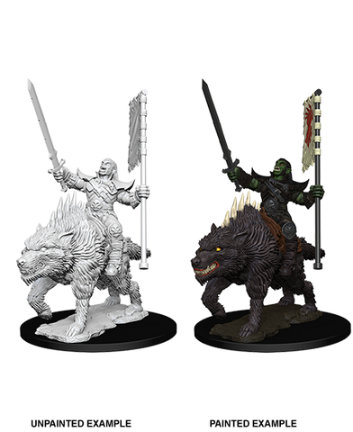 Pathfinder Deep Cuts Unpainted Miniatures: W07 Orc on Dire Wolf
