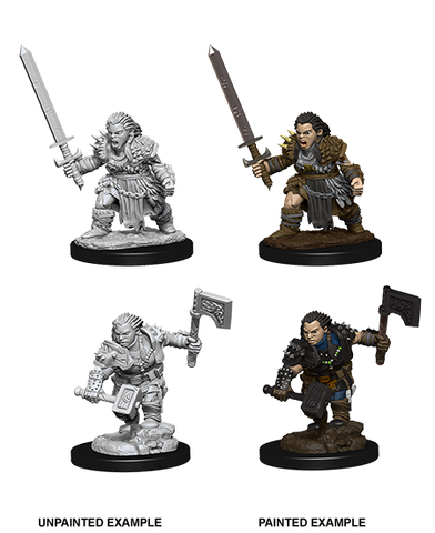 Pathfinder Deep Cuts Unpainted Miniatures: W08 Dwarf Female Barbarian