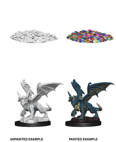 D&D Nolzur's Marvelous Unpainted Miniatures: W10 Blue Dragon Wyrmling