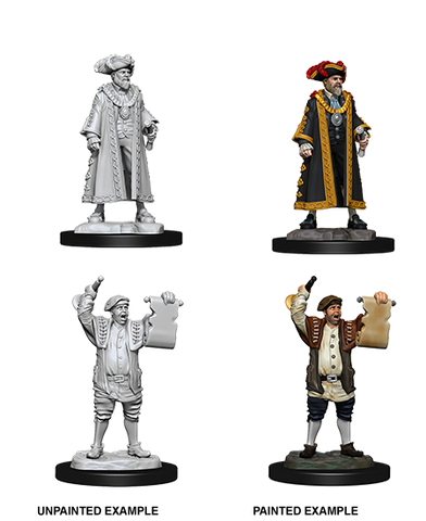 WizKids Deep Cut Unpainted Miniatures: W10 Mayor & Town Crier