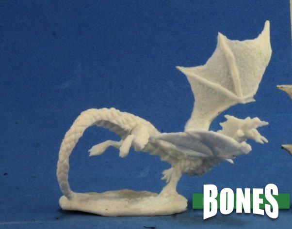 Dark Heaven Bones: Dragon Hatchling Black Miniature