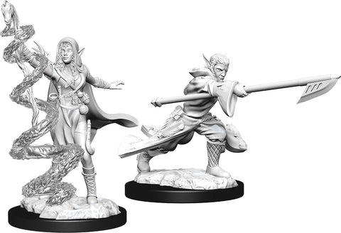 Magic the Gathering Unpainted Minis: W01 Joraga Warcaller & Joraga Treespeaker (Elves)