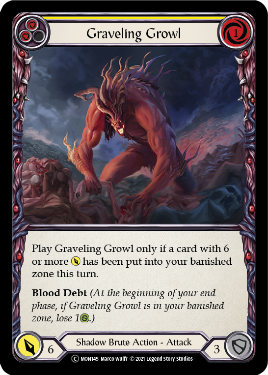 Graveling Growl (Yellow) [U-MON145] (Monarch Unlimited) Unlimited Norm