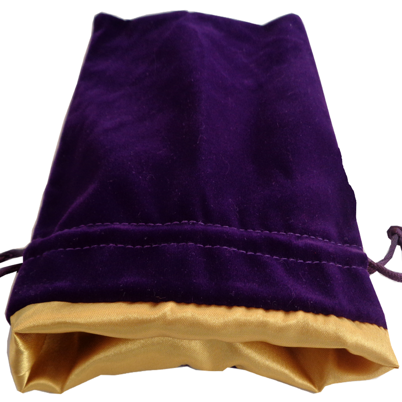 Metallic Dice: 4"x 6" Velvet Dice Bag with Satin Lining