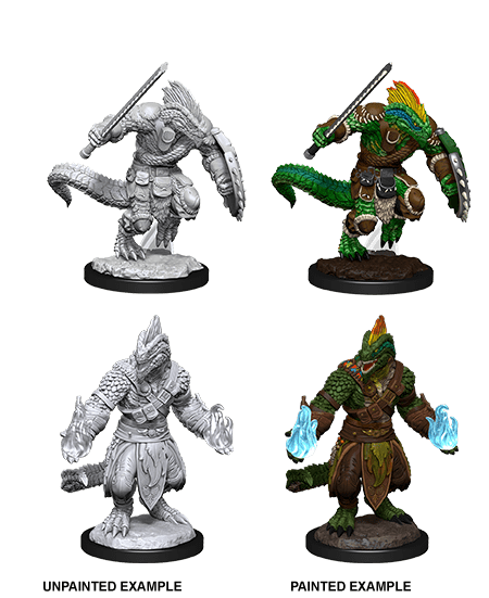 D&D Nolzur's Marvelous Unpainted Miniatures: W15 Lizardfolk Barbarian & Lizardfolk Cleric