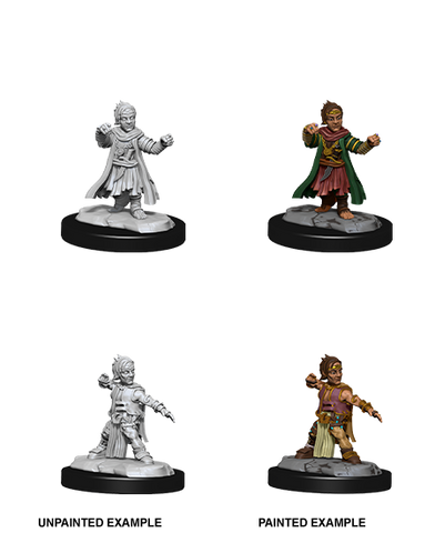 Pathfinder Deep Cuts Unpainted Miniatures: W15 Halfing Monk Male