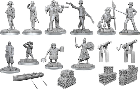 WizKids Deep Cuts Unpainted Miniatures: W19 Ship`s Crew Boxed Set