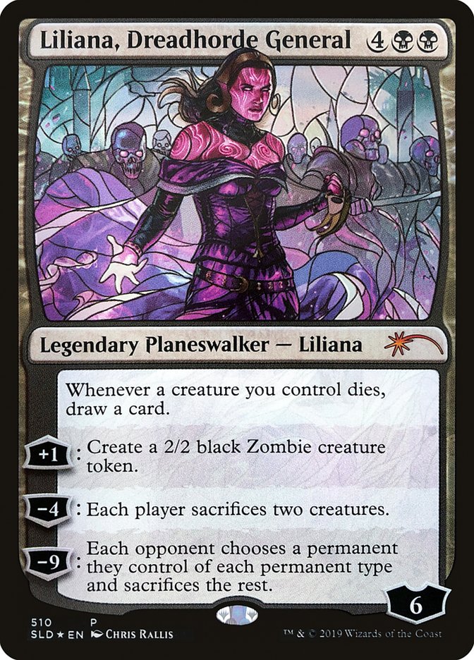 Liliana, Dreadhorde General (Stained Glass) [Secret Lair Drop Promos]
