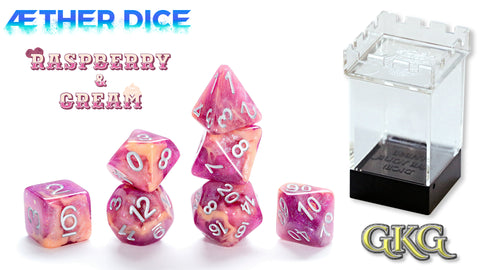 Aether Dice: Raspberry & Cream (7)