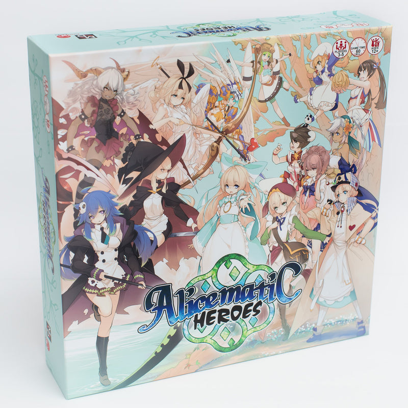 Alicematic Heroes box lid showing many female anime characters in different costumes.