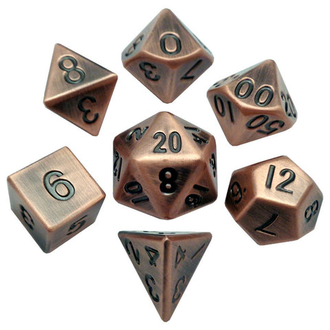 16mm Antique Copper Metal Dice Set