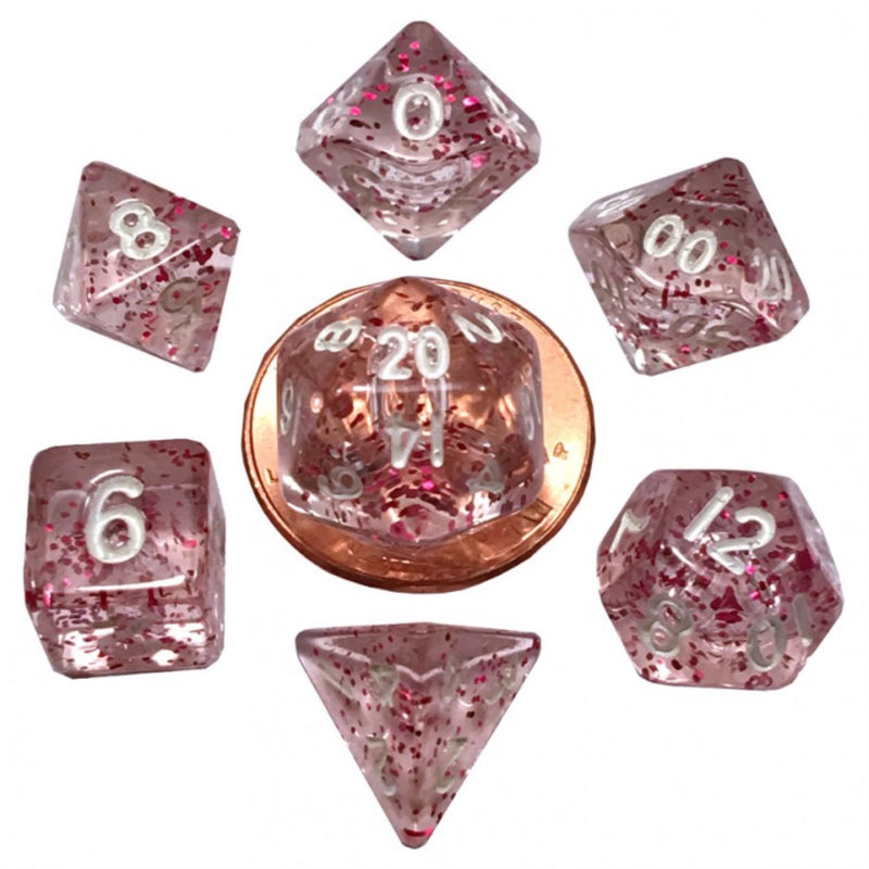 Ethereal: Mini Polyhedral Light Purple with White Numbers (7)