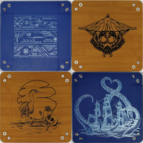 Dice: Leatherette Dice Tray 6"x6"