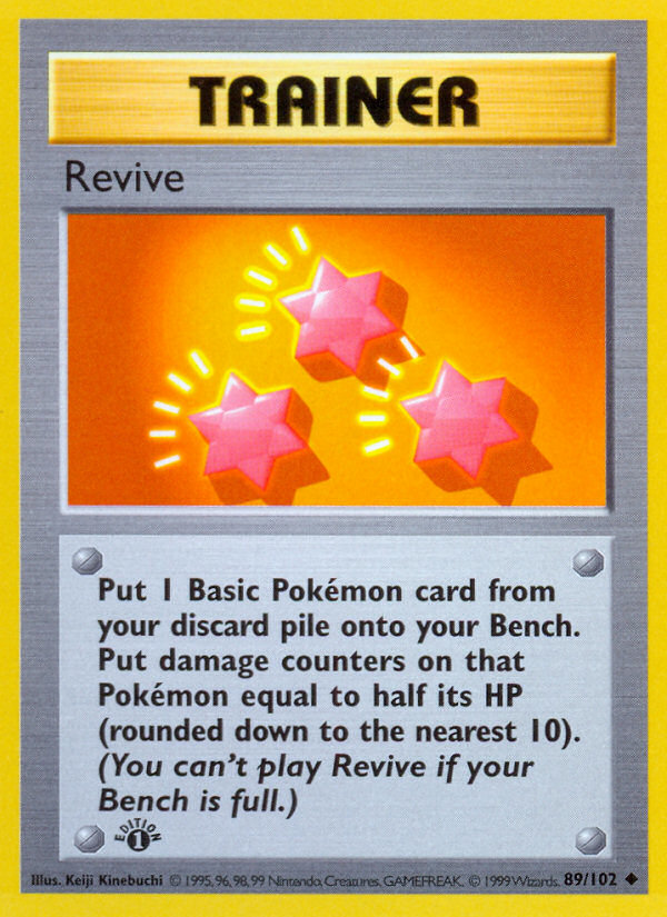 Revive (89/102) (Shadowless) [Base Set 1st Edition]