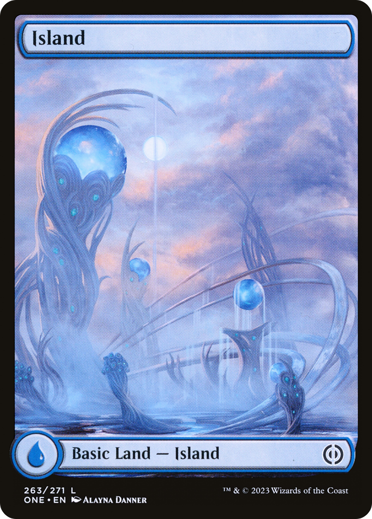 Island (263) (Full-Art) [Phyrexia: All Will Be One]