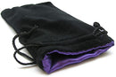 Koplow: 4"x8" Black Velvet with Satin Lining Dice Bag