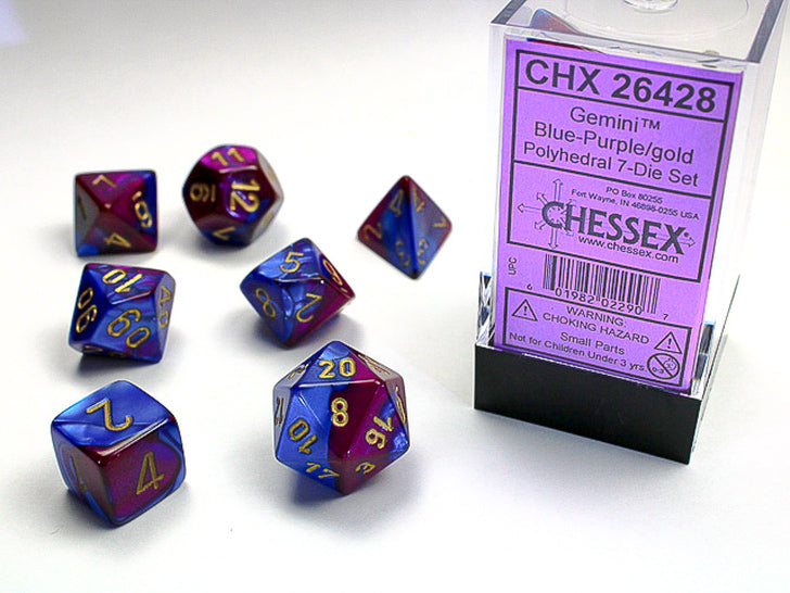 Gemini: Polyhedral Blue Purple/Gold (7)